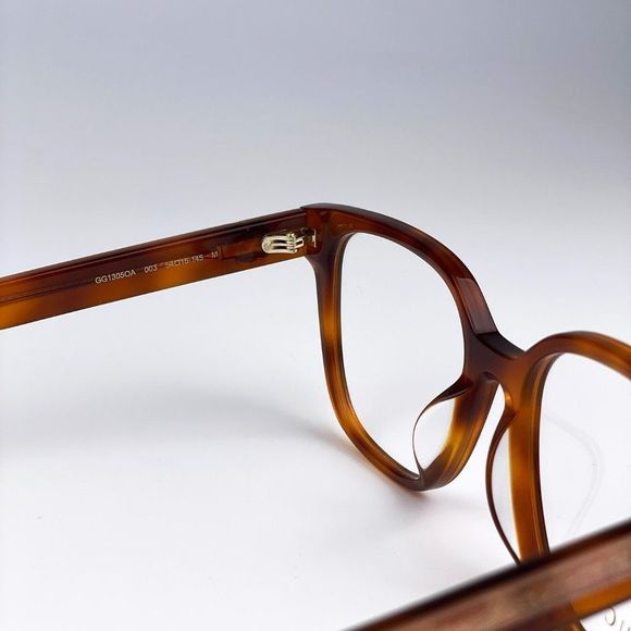 Gucci GG1305OA 003 Eyeglasses Havana Crystal Square Women - Picture 11 of 14